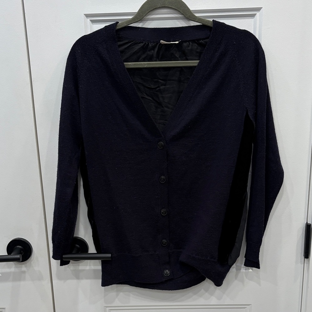 M WIESNECK cardigan Sweater wool silk velvet.